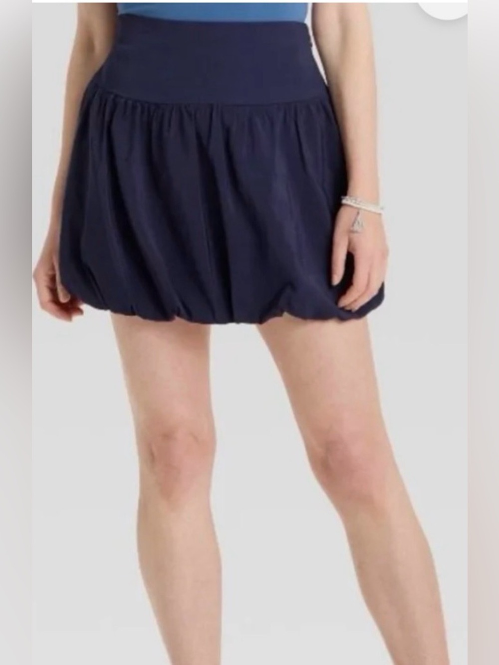 Navy Bubble Hem Mini Skirt NWT Size 8 Academia Preppy